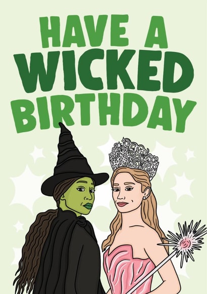 Cute Birthday Card - Wicked - Glinda And Elphaba created by Studio Doodles