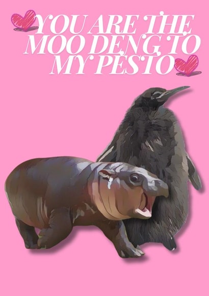 Pesto & Moo Deng card created by Jazzy Doodles do 