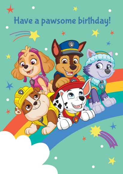 Paw Patrol Birthday Card For Kids – Have a Pawsome Day! created by Danilo