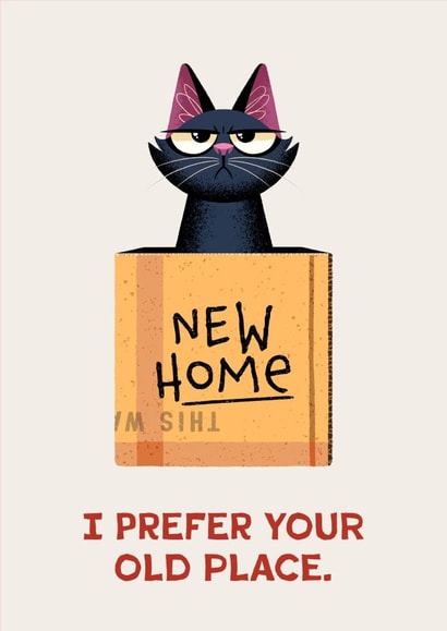 Funny New Home Card - Grumpy Cat created by Folio | Ian Owen