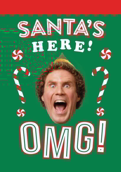 Elf Film Christmas Card – Santa's Here! OMG! created by Danilo