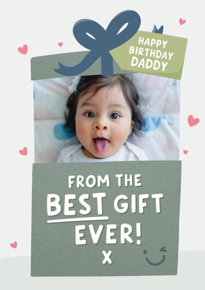 Cute Birthday Card - For Daddy - Best Gift Ever created by Fliss Muir