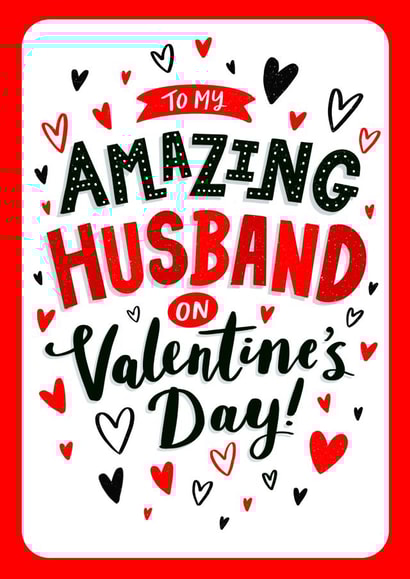 Classic Valentine's Day Card - Amazing Husband created by Dalia Clark Design