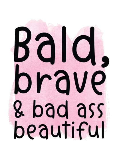 Heartfelt Get Well Card - Bald, Brave And Beautiful created by LOVE PAPER RAINBOW