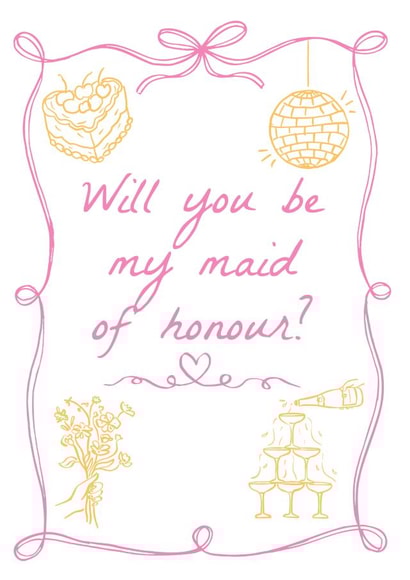 Pretty Wedding Card - Bridesmaid created by Blush & Blossom