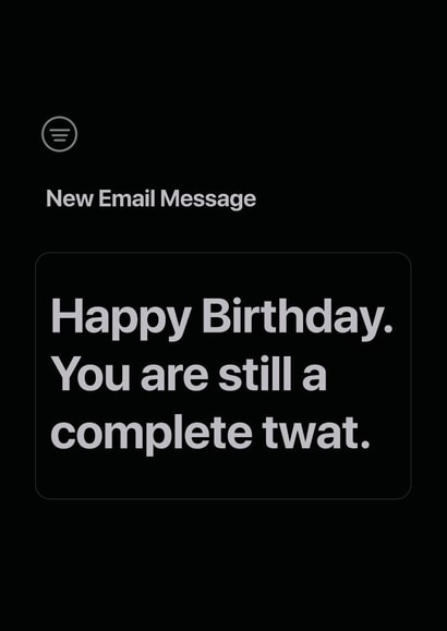 Happy Birthday Twat created by Paddy Cannon