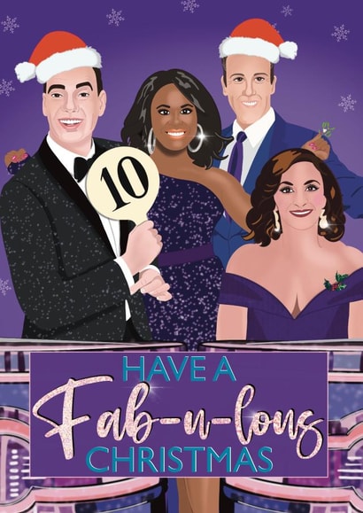 Pretty Christmas Card - Strictly Judges - Fabulous created by @PoppyCardDesigns