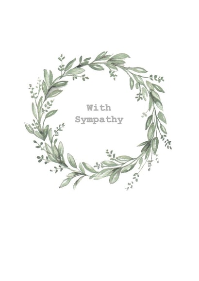 Classic Sympathy Card - Wreath - Eucalyptus created by Crumble and Core