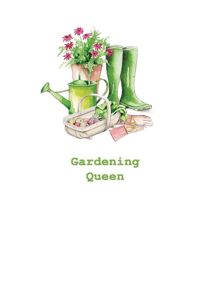 Classic Birthday Card - Gardening Queen - Wellies created by Crumble and Core