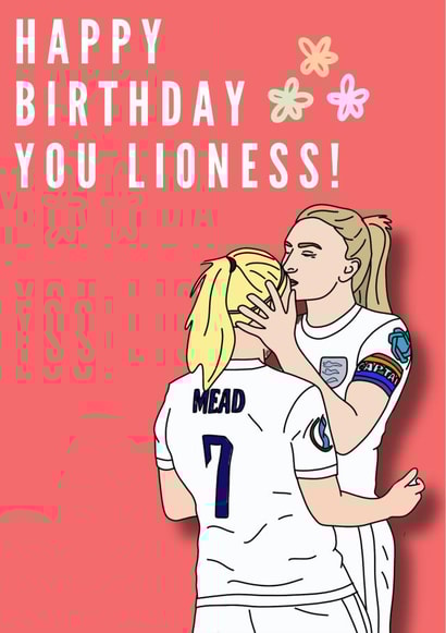 Lionesses birthday card created by Jazzy Doodles do 