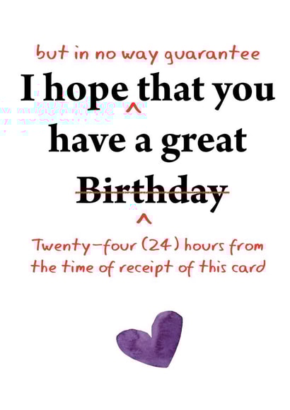 Birthday Card for Solicitor / Lawyer - Funny Legal Birthday Card created by Prickly Cards