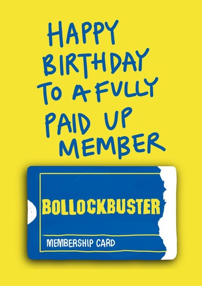 Funny Birthday Card - Blockbuster Video created by Rosie Johnson Illustrates