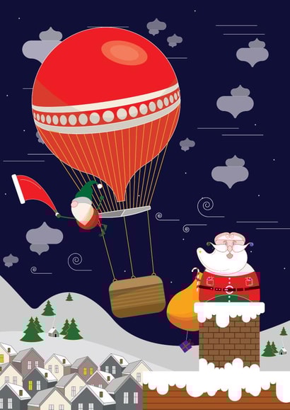 Santa delivers presents created by Konstantinos Chalaris
