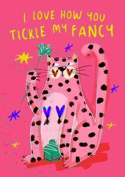 Funny Valentine's Day Card - Tickle My Fancy created by NICHOLA COWDERY ILLUSTRATIONS