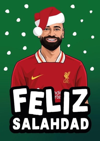 Funny Christmas Card - Mo Salah - Liverpool created by All Things Banter