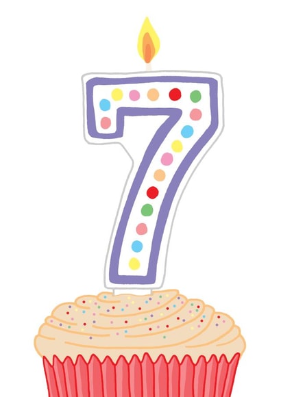 Cute Birthday Card - 7th - Cupcake created by You've Got Pen On Your Face