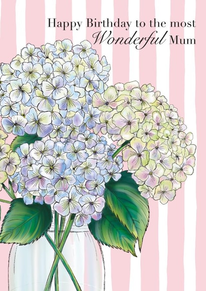 Classic Birthday Card -For Mum - Flowers created by Petal & Paper Co.
