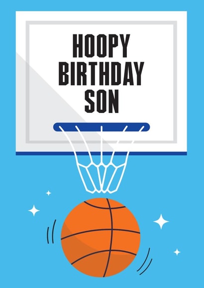 Fun Birthday Card - For Son - Basketball created by Lucy Marie Design