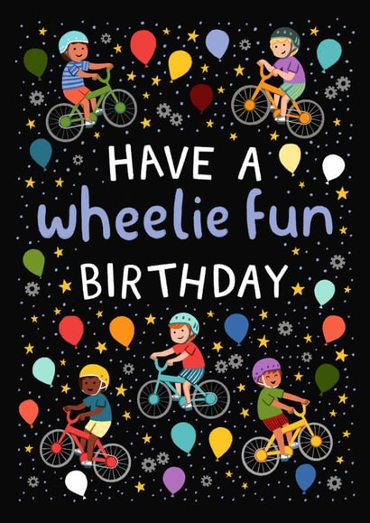 Cute Birthday Card - Bikes - For Him created by Pear Tree Press