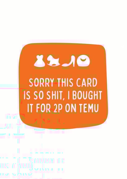 Funny Birthday Card - Temu - Shit created by @Laura Lonsdale Designs