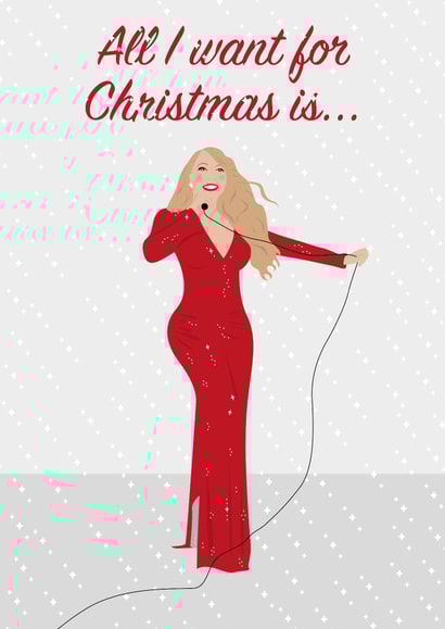 All I want for Christmas is ... (just WHAT?) fill in your own ending inside! created by Mrs Jones Graphic Design Ltd