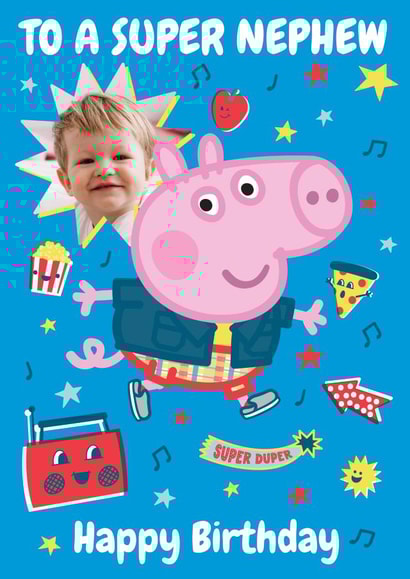 Personalised Peppa Pig Birthday Photo Card for Nephew created by Danilo
