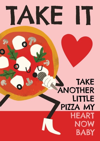 Funny Anniversary/Valentine's Day Card - Pizza - Pun created by AbiGoLucky