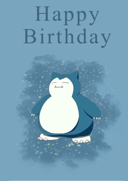 Happy birthday Pokémon snorlax created by Davina Designs