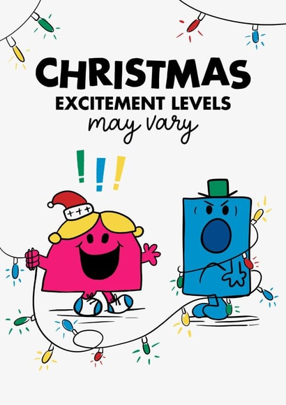 Cute Christmas Card - Mr. Grumpy And Little Miss Chatterbox - Mr. Men created by Mr. Men