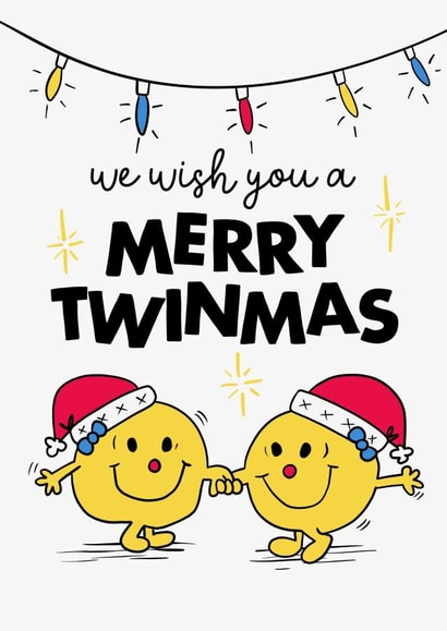 Cute Christmas Card - Little Miss Twins - Mr. Men created by Mr. Men