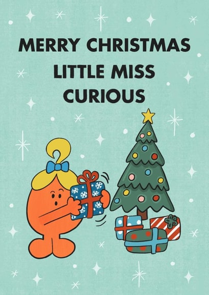 Cute Christmas Card - Little Miss Curious - Mr. Men created by Mr. Men