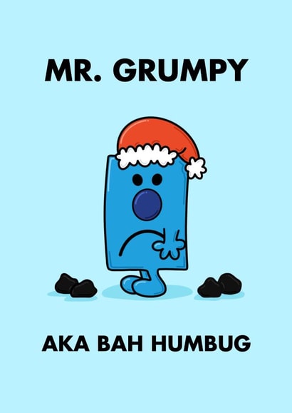 Cute Christmas Card - Mr. Men - Mr. Grumpy created by Mr. Men