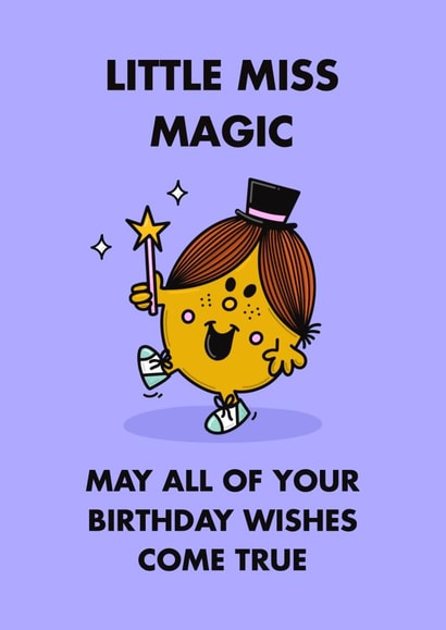 Cute Birthday Card - Mr. Men - Little Miss Magic created by Mr. Men