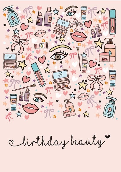 Cute Birthday Card - For Her - Beauty created by Rulu