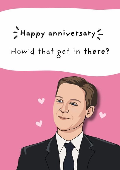 Funny Anniversary Card - Meme - How'd That Get In There? created by Original Fox Cards