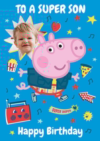 Personalised Peppa Pig Birthday Photo Card for Son created by Danilo