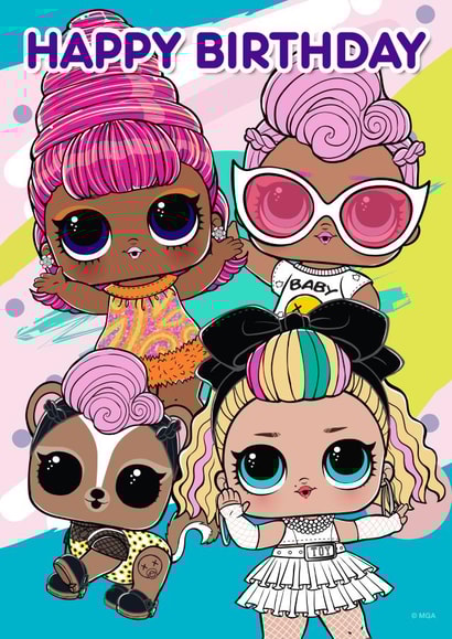 LOL Surprise Dolls Birthday Card For Girl created by Danilo