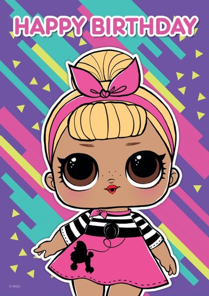 LOL Surprise Dolls Birthday Card For Girl - Groovy created by Danilo