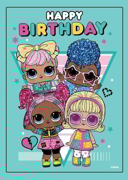 LOL Surprise Dolls Birthday Card – Sparkly Celebration! created by Danilo