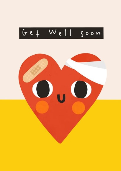 Cute Get Well Card - Heart - Plaster created by AbiGoLucky