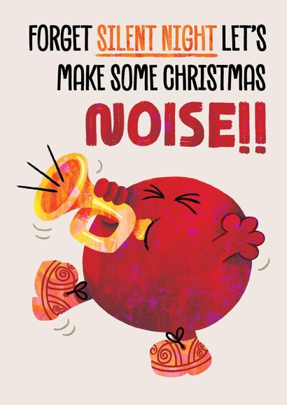 Cute Christmas Card - Mr. Men - Mr. Noisy created by Mr. Men