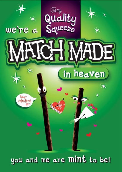 Cute Valentine's Day Card - Matchmakers - Mint To Be created by  la la la     Designs