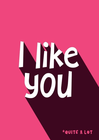 Fun Love & Friendship/Valentine's Day Card - I Like You - Quite A Lot created by Bev O'Connor || @oconnordesign
