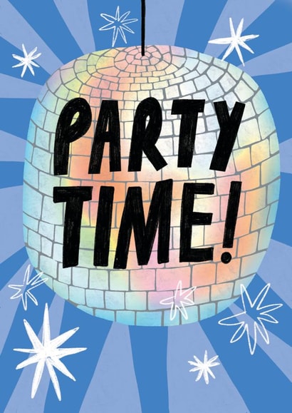 Fun Birthday Card - Party Time - Disco Ball created by studionough