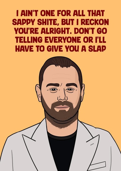Funny Birthday Card - Danny Dyer Rivals - You're Alright created by Luke Oxtoby