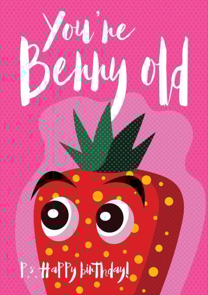 A Berry Old Birthday Card | Happy Birthday Card | created by LB Designs