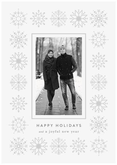 Pretty Christmas Card - Geometric Snowflakes created by Laura Bercovich