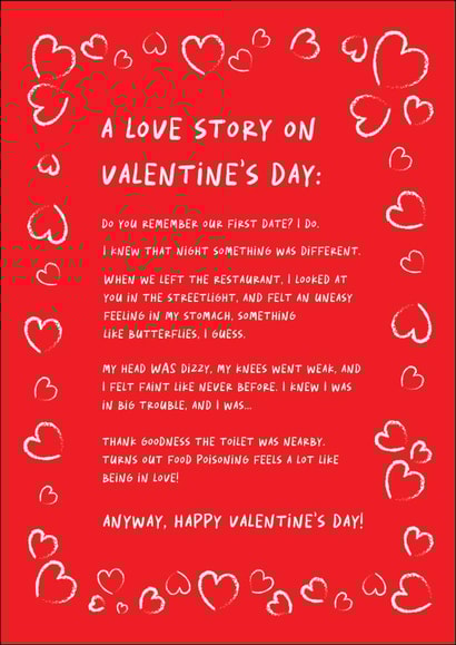 A Valentine's Love Story | Funny and Cute Valentine's Day Card created by LB Designs