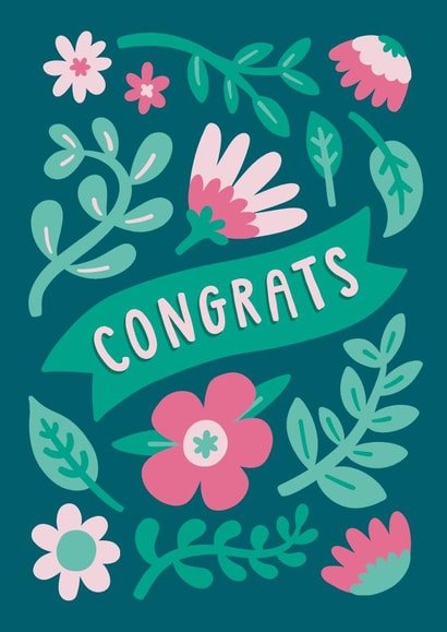 Congrats - Cute congratulations card - New Job / Exams / Promotion / Graduation created by Josie Gledhill