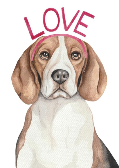 Cute Valentine's Day Card - Beagle - Love created by lil wabbit